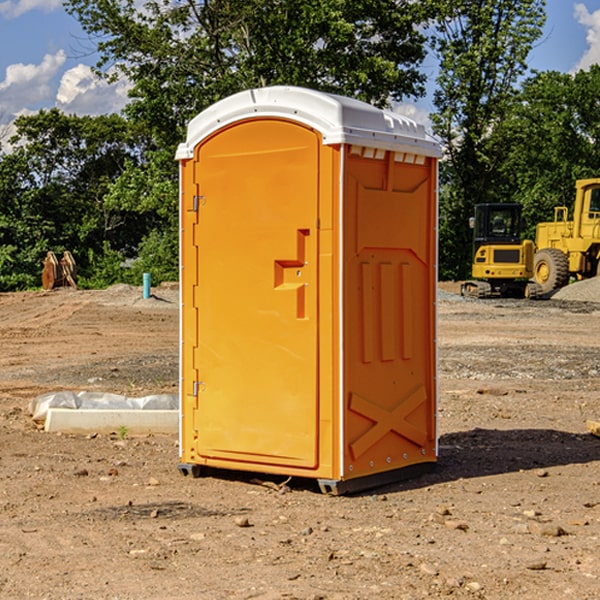 how often are the portable restrooms cleaned and serviced during a rental period in Lawrence Nebraska